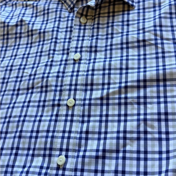 UNTUCKit Men's Navy and White Plaid Shirt -LargeTall - Picture 4 of 9